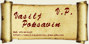 Vasilj Popsavin vizit kartica